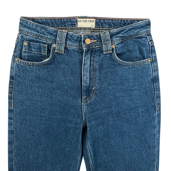 We The Free Ava High Rise Boot Cut Denim Jeans SZ 26 Western Casual Chic - Picture 6 of 14